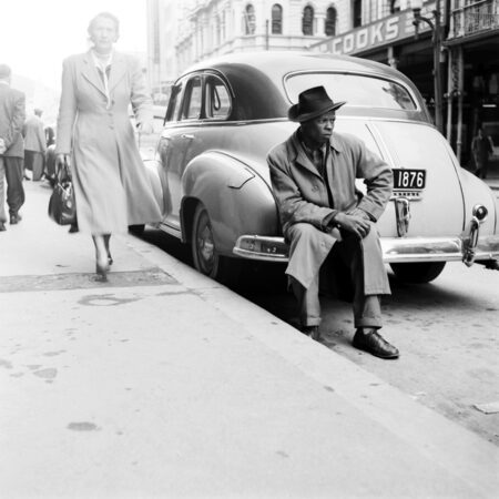 Ginger Odes – Man on Bumper, Cape Town, 1958. Ginger Odes – Man on Bumper, Cape Town, 1958.