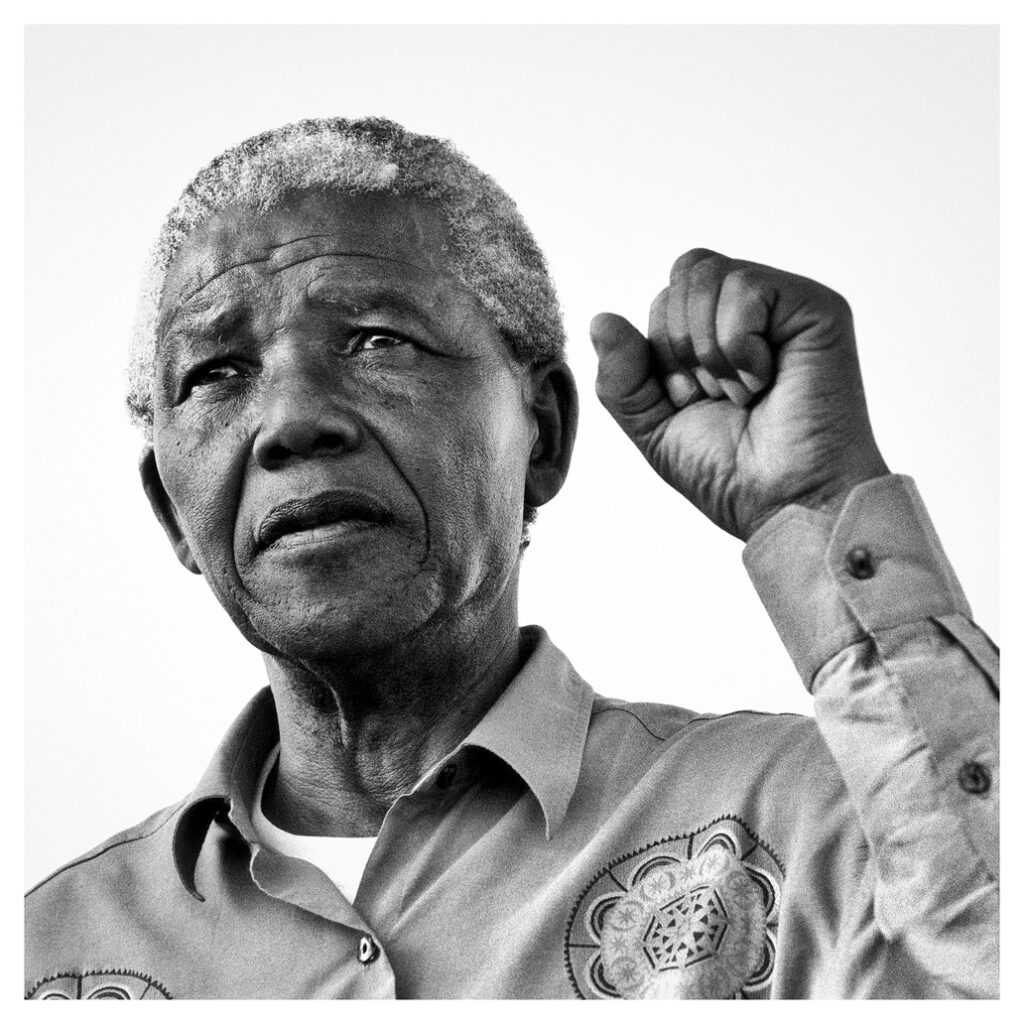 Mandela signing national anthem